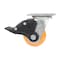 Vestil Polyurethane Swivel With Total Brake Caster 4 In. x 2 In. 1K Butterscotch/Silver CST-F34-4X2SI-SWTB1 - alternate 2